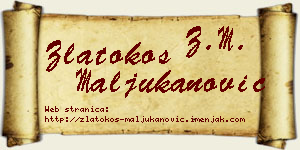 Zlatokos Maljukanović vizit kartica